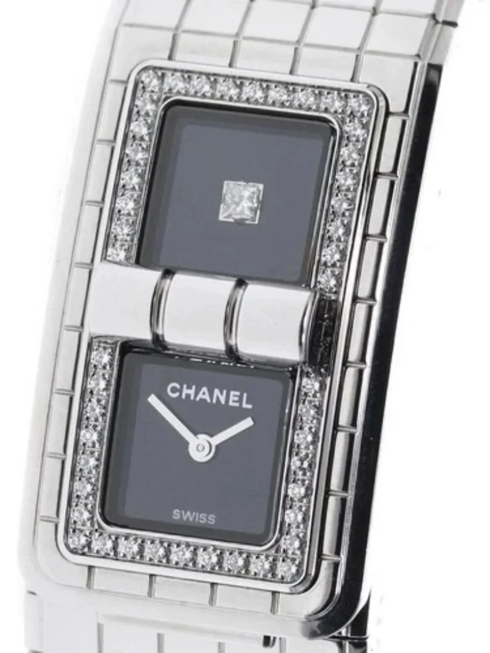 CHANEL Code Coco H5145 Bezel Diamond black Dial Quartz Ladies Watch_963286